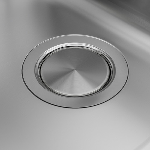 VRESJÖN Inset sink, 1 bowl, stainless steel, 37x44 cm