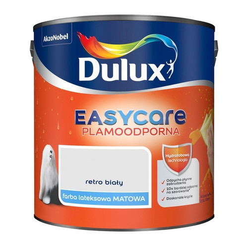 Dulux EasyCare Matt Latex Stain-resistant Paint 2.5l retro white