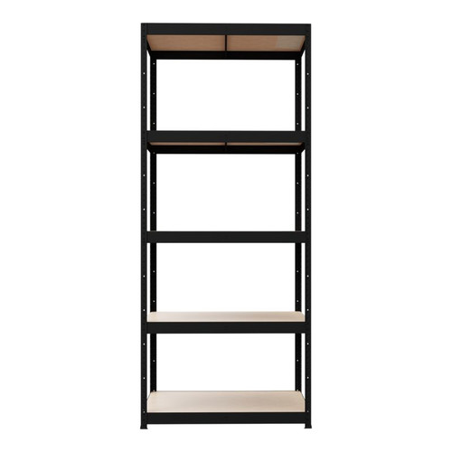 GoodHome Shelving Unit Ryle 179 x 75 x 35 cm 5 Shelves, black