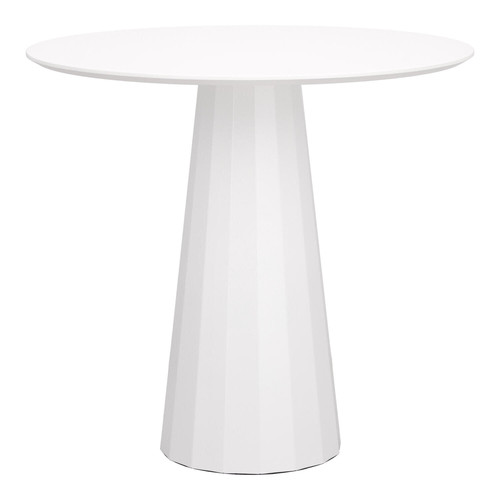 Table Florero, round, single leg, white