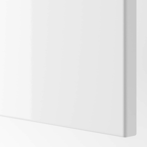 PAX / FARDAL/ÅHEIM Wardrobe combination, high-gloss white/mirror glass, 200x60x201 cm