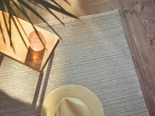 TIPHEDE Rug, flatwoven, natural, off-white, 120x180 cm