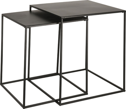 Nesting Tables Set of 2 Nilmes, black