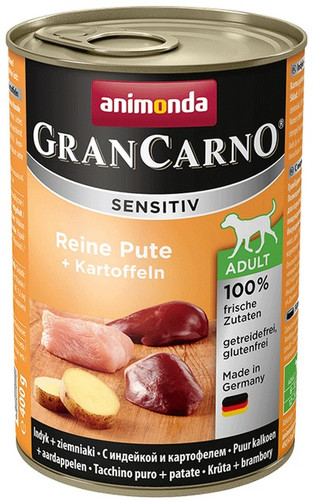 Animonda GranCarno Sensitiv Turkey & Potatoes Dog Wet Food 400g