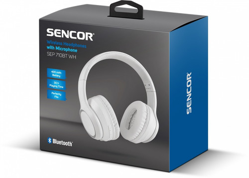 Sencor Wireless Headset Headphones SEP 710BT WH BT 5.0