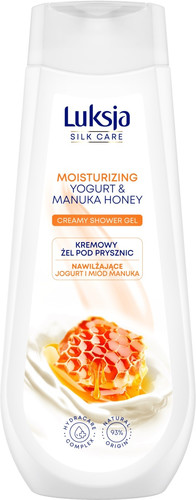 Luksja Silk Care Moisturizing Shower Gel Yogurt & Manuka 93% Natural Vegan 500ml