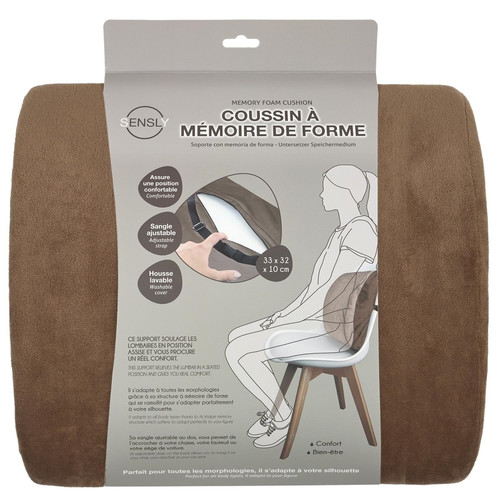 Ergonomic Back Support Cushion, brown