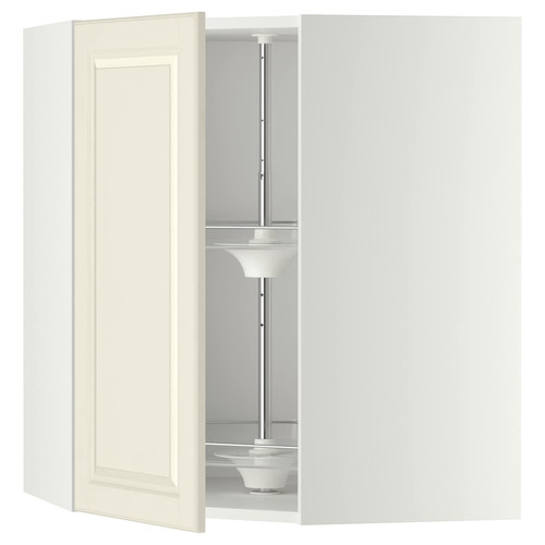 METOD Wall cabinet with carousel, white, Bodbyn off-white, 68x80 cm