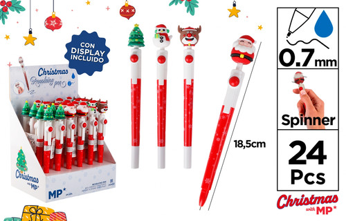 Christmas Swirling Pens Display 24pcs