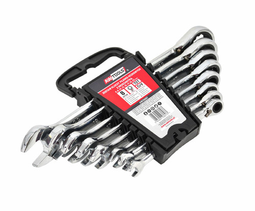 AW Ratchet Combination Spanner Set 8pcs 8-22mm