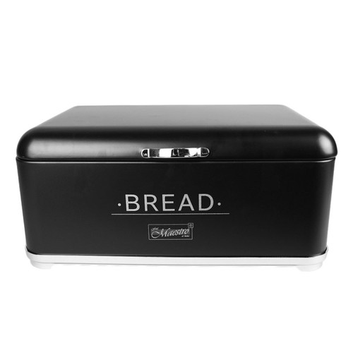 Feel Maestro Modern Stainless Steel Roll-Top Bread Bin MR-1677-AR-BL