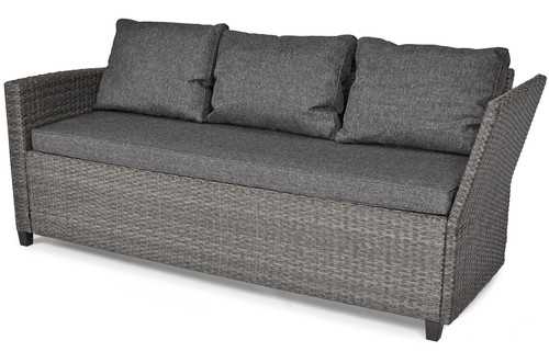 Large Garden Corner Sofa, Set with table, dark grey