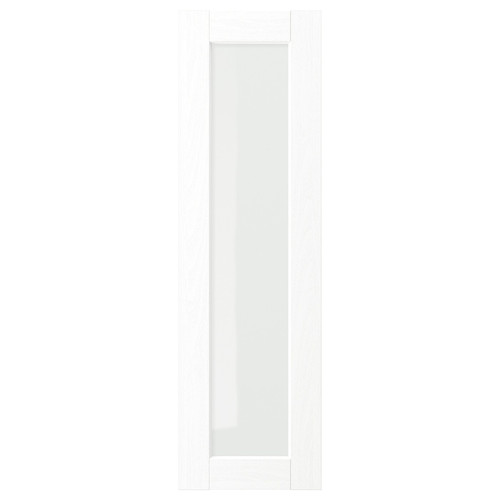 ENKÖPING Glass door, white wood effect, 30x100 cm
