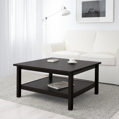 HEMNES Coffee table, black-brown, 90x90 cm