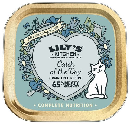 Lily's Kitchen Cat Food Salmon & Chicken Paté/Catch of the Day 85g