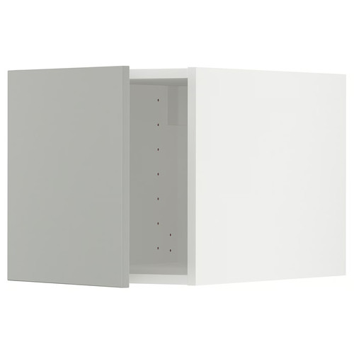 METOD Top cabinet, white/Havstorp light grey, 40x40 cm