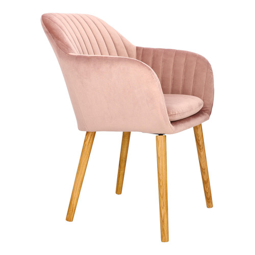 Upholstered Chair Emilia Velvet, dusty rose