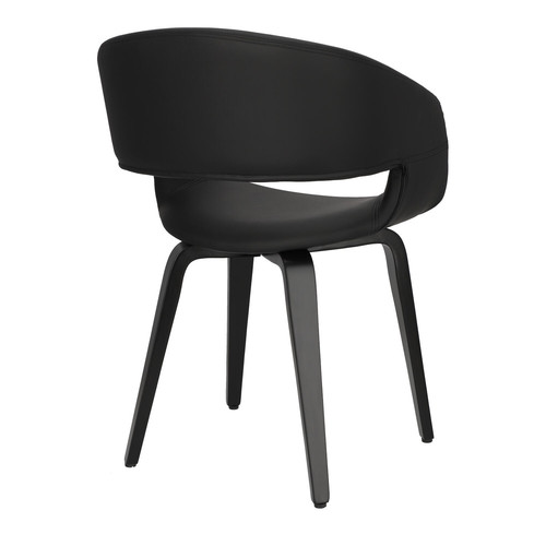 Chair Supernova, faux leather, black