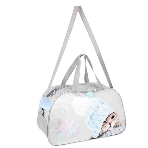 Shoulder School/Gym Bag Kitten Blue