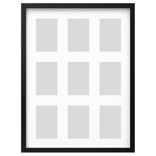 RÖDALM Frame for 9 picture, black, 46x61 cm