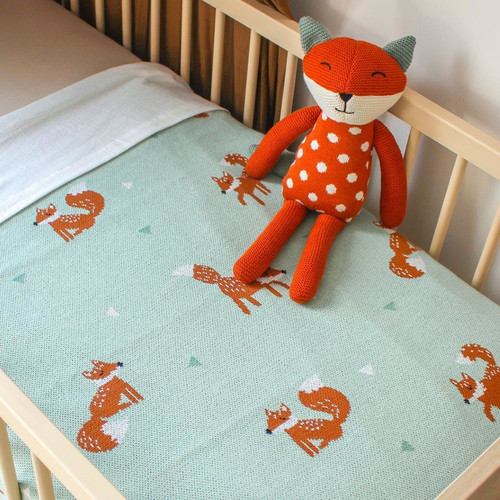 Kidzroom Blanket Sweet Snuggles Fox Charlie