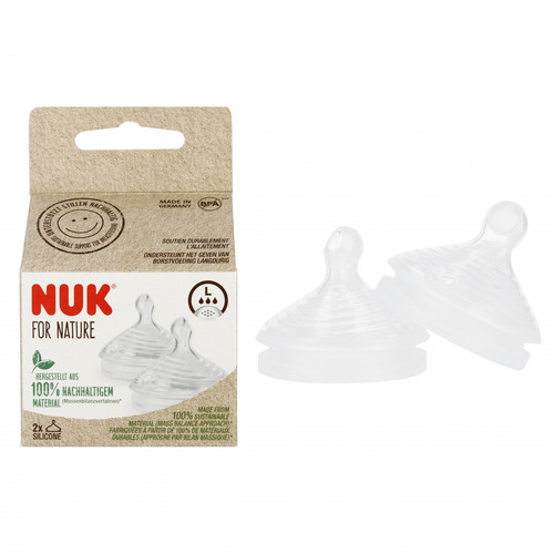 NUK For Nature Silicone Teat Size L 2pcs