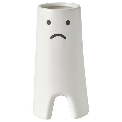 FRÖVÄXT Vase, white, 20 cm