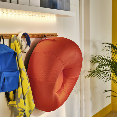 BRÄNNBOLL Inflatable gaming lounge chair, bright orange