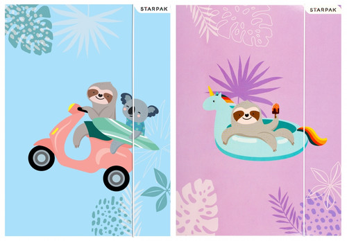 Document File Folder with Elastic Band A4 1pc Koala, assorted patterns