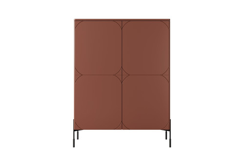 High Cabinet Sideboard Sonatia 120, burgundy