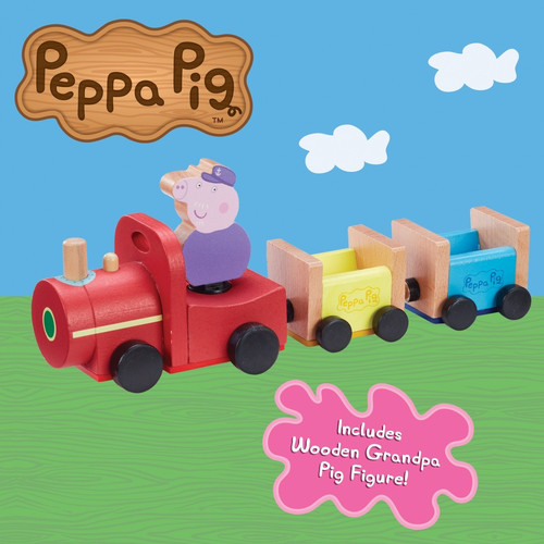Tm Toys Peppa Pig Wooden Grandpa Pig's Train 24m+