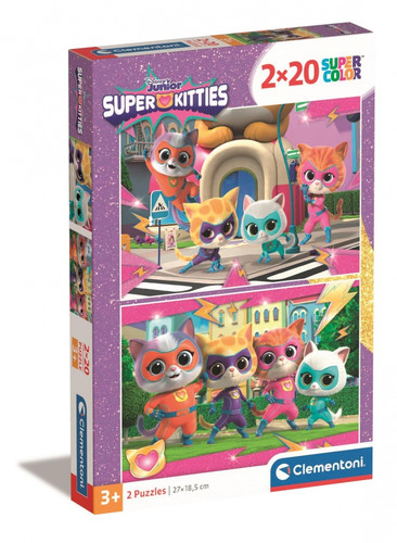 Clementoni Children's Puzzle Super Kitties 2x20 3+