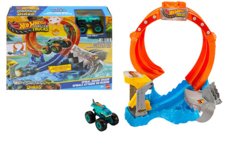 Hot Wheels Monster Trucks Shark Loop Playset JFR08 4+