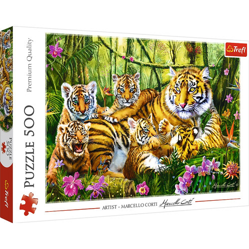 Trefl Jigsaw Puzzle Family of Tigers 500pcs 10+