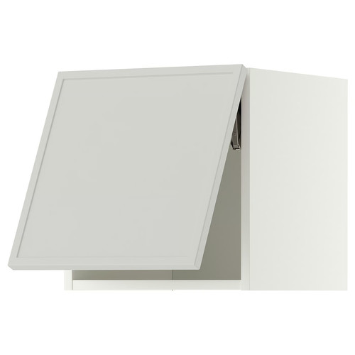METOD Wall cabinet horizontal, white/Aspudden light grey, 40x40 cm