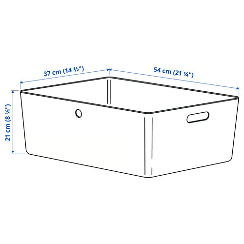 KUGGIS Box, white, 37x54x21 cm
