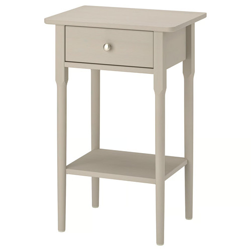 BLÄSTÅSEN Bedside table, grey-beige, 50x37x76 cm