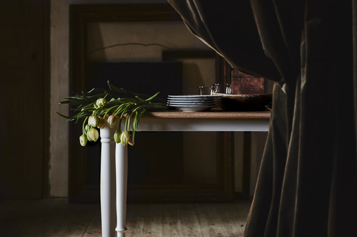 DANDERYD / DANDERYD Table and 4 chairs, oak veneer white/Vissle grey, 130x80 cm