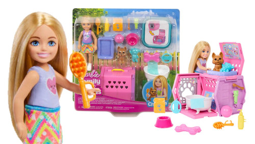 Barbie Chelsea Puppy Carrier Playset JDF89 3+