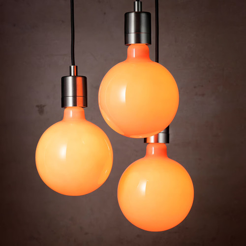 MOLNART LED bulb E27 150 lumen, globe orange-pink, 150 mm