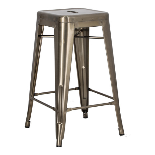 Bar Stool Paris 66cm, metallic