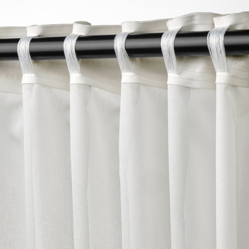 ROSENROBINIA Sheer curtains, 1 pair, white, 145x300 cm