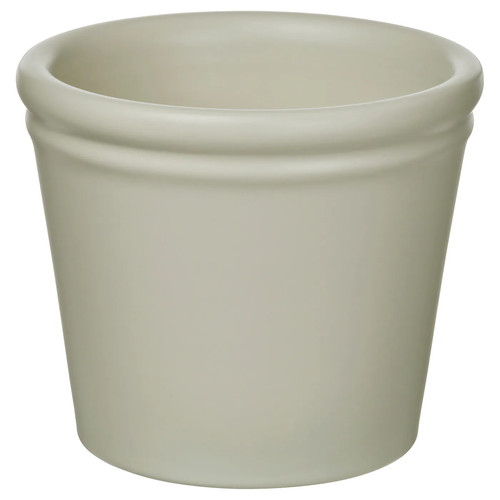 KÖRSBÄRSBJÖRK Plant pot, light grey/beige, 6 cm