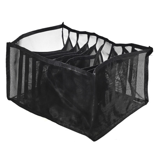 9-Compartment Underwear Organizer, black
