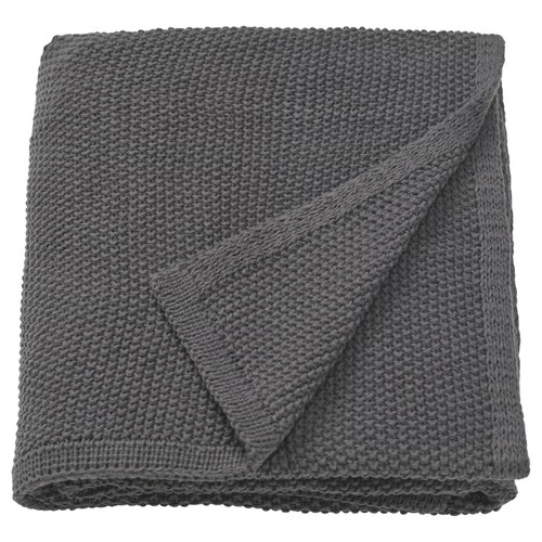 HUMLEMOTT Throw, anthracite, 130x170 cm