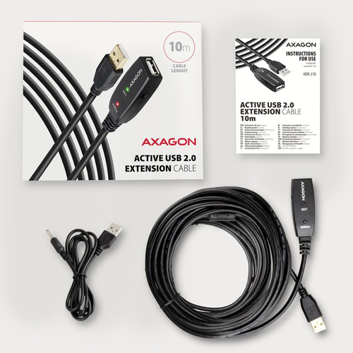 AXAGON USB Cable ADR-210 USB 2.0 A-M -> A-F act 10m