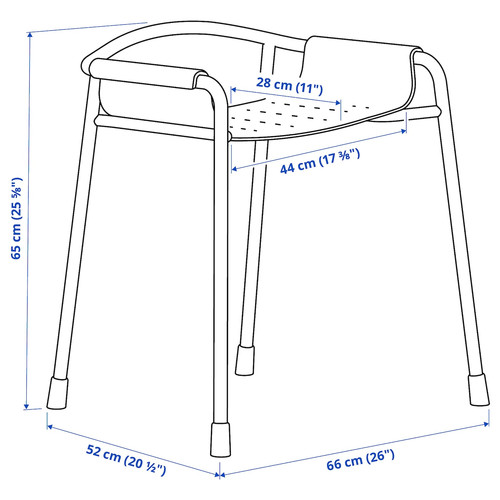 BÄSINGEN Shower chair, anthracite