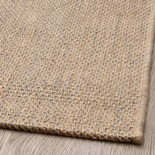 VODSKOV Rug, flatwoven, natural/light grey, 170x240 cm
