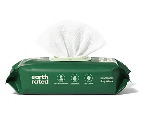 Earth Rated Unscented Dog Wipes 100pcs