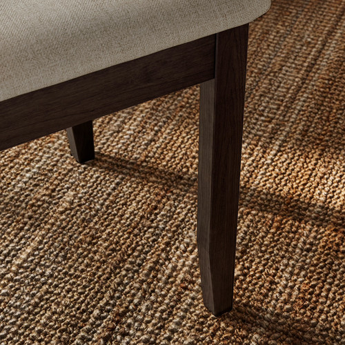 ROSENTORP / NÄSINGE Table and 4 chairs, black/Kilanda light beige dark brown stained, 155/215x87 cm